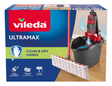 Juego completo Vileda ultramax - fregona plana de microfibra + cubo con prensa