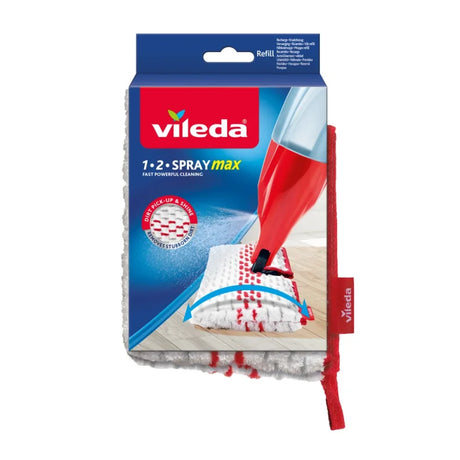 Vileda 1.2.spray max recambio - 1 por paquete - almohadilla de microfibra para sistema 12 spray max