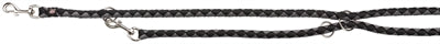 Trixie correa para perros cavo ajustable negro gris