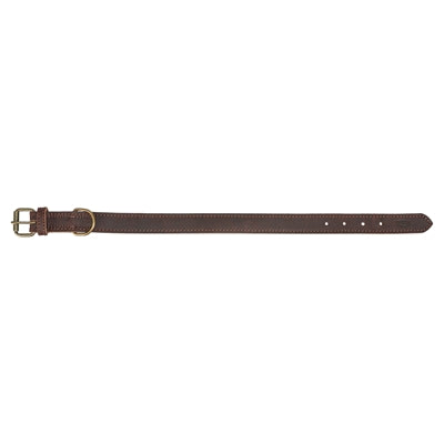 Trixie collar para perros rústico cuero gordo marrón oscuro