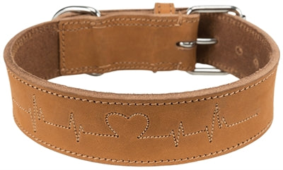 Trixie collar para perros rústico cuero gordo latido marrón