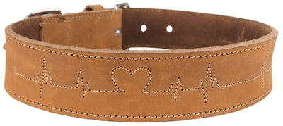 Trixie collar para perros rústico cuero gordo latido marrón