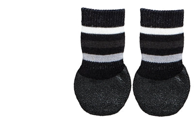 Trixie Calcetines antideslizantes para perros con capa de goma alrededor, negro