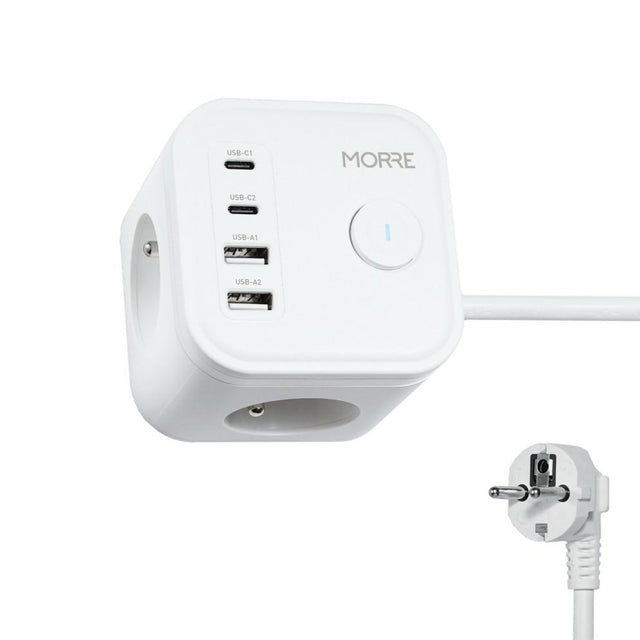 Morre power cube 3g, 2xusb, 2xusb-c 1,5m