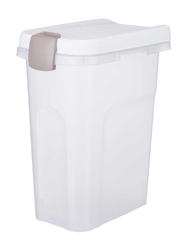 Trixie Contenedor hermético con cerradura de plástico transparente blanco blanco