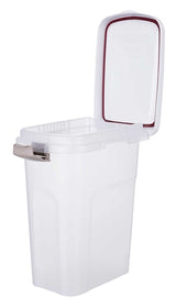 Trixie Contenedor hermético con cerradura de plástico transparente blanco blanco