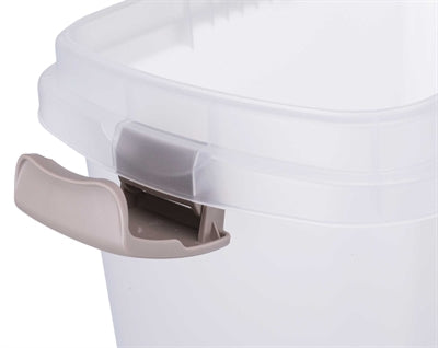 Trixie Contenedor hermético con cerradura de plástico transparente blanco blanco