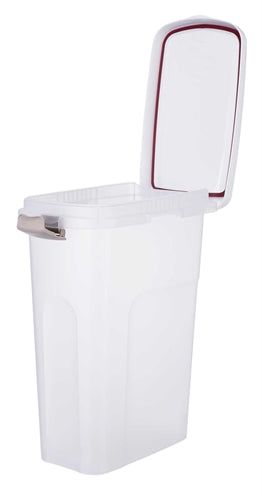 Trixie Contenedor hermético con cerradura de plástico transparente blanco blanco