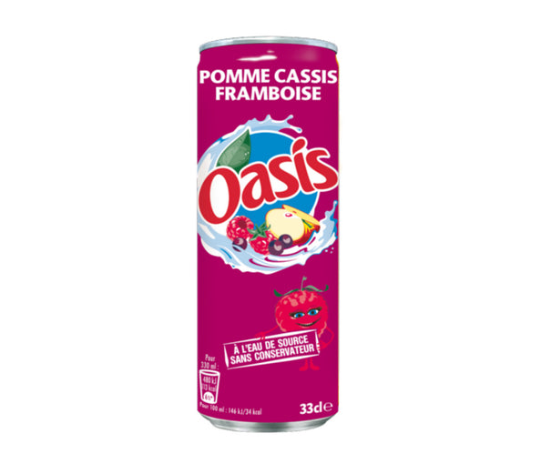 Oasis manzana cassis frambuesa lata (24x 33 cl)
