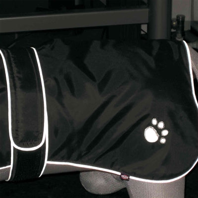 Trixie abrigo para perros - impermeable, ajustable, forro polar - 60 cm negro