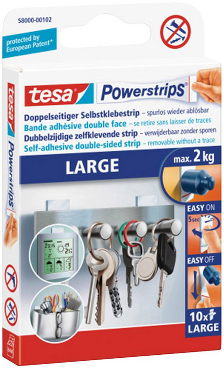 Regletas Tesa con capacidad de carga de hasta 1,5 kg