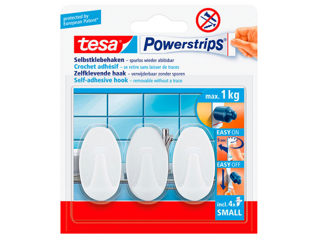 Regleta tesa blanca 3 piezas