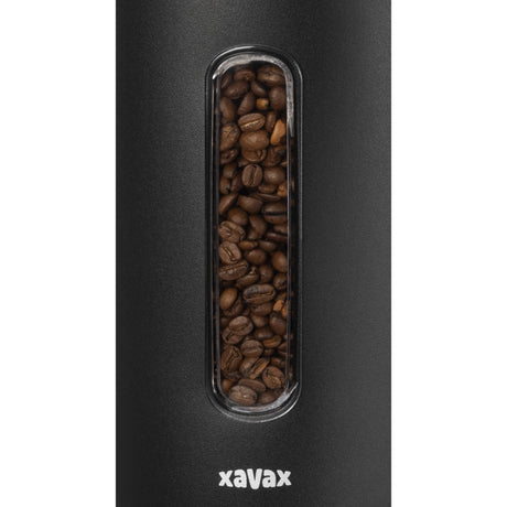 Lata de café Xavax para 1,3 kg en grano o 1,5 kg en polvo, hermética, aromática, negra