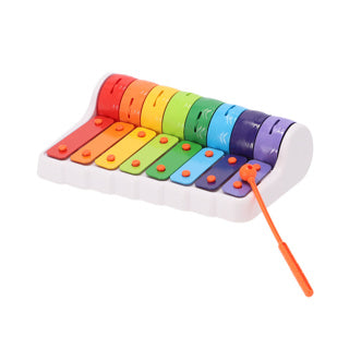 Jipy descubre el xilófono con rodillos de colores