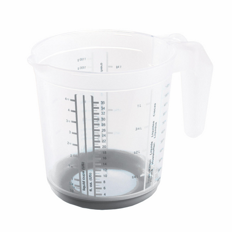 Keeper vaso medidor plástico antideslizante 1l ã˜13,5x14cm gris nórdico