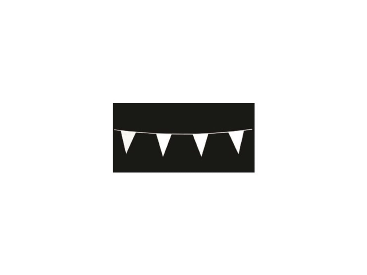 Hilo de bandera Haza 10m plástico blanco
