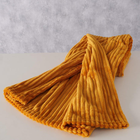 Boltze home living manta hygge naranja poliéster 180x130cm