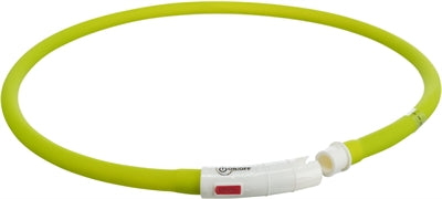 Trixie collar luminoso para perros USB silicona recargable verde