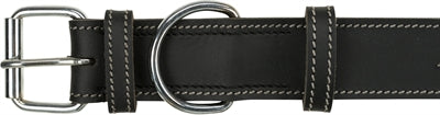 Trixie collar para perros rústico cuero gordo latido del corazón negro