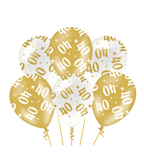 Paperdreams fancy party ballonnen - 40 - pak a 6 stuks latex geschikt voor helium