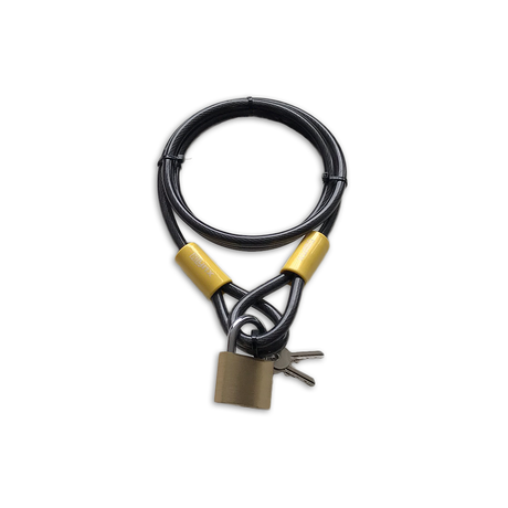 Lynx 1.5m Bloqueo de cable - Seguridad de la bicicleta - Larlón de latón - 10 mm