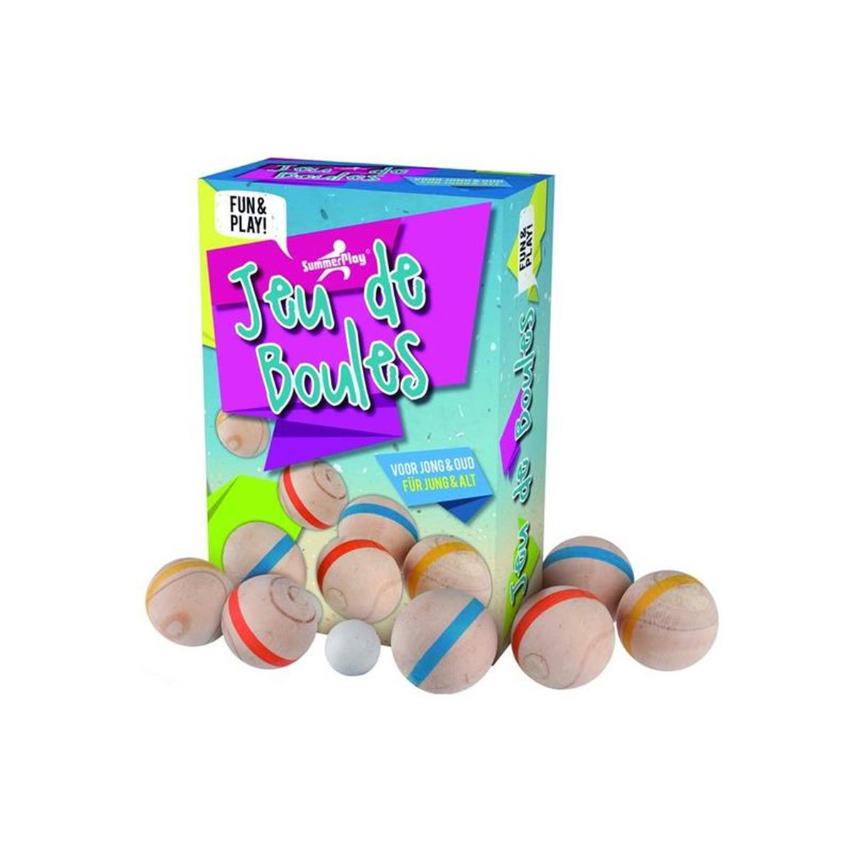 Summerplay juego de petanca de madera, 6 bolas