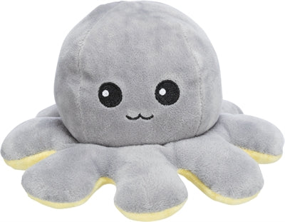 Trixie pulpo peluche reversible gris amarillo