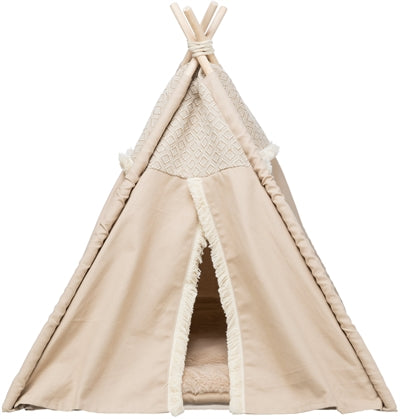 Trixie Cesta para gatos tipi boho beige