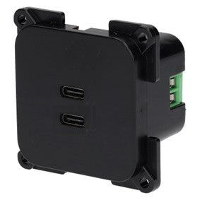 C-line 2x toma de carga USB-C negro - empaquetado