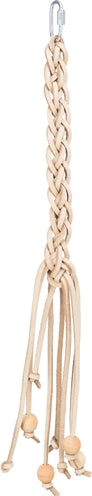 Trixie juguete cordones cuero con cuentas de madera natural