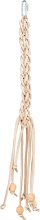 Trixie juguete cordones cuero con cuentas de madera natural