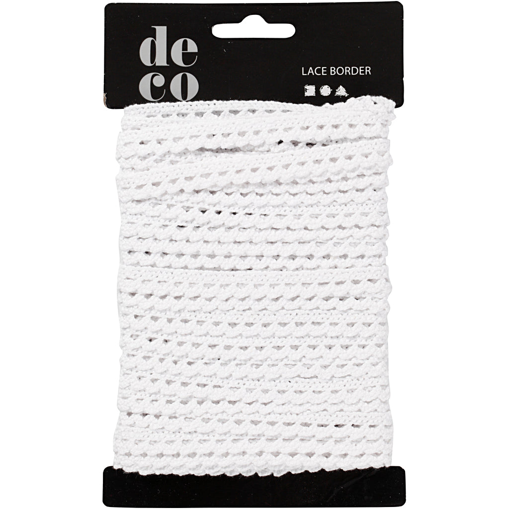 Creativ Company Lace Ribbon White, 10m