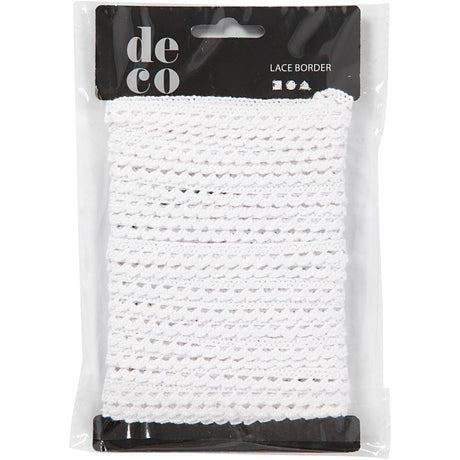 Creativ Company Lace Ribbon White, 10m