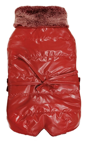 Abrigo para perros Croci acolchado bull chic rojo