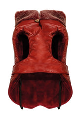Abrigo para perros Croci acolchado bull chic rojo