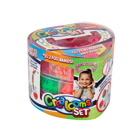 Toi-toys telar banda 2700 piezas con accesorios en caja de almacenamiento de corazón