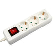 Regleta 3x 1,5m + ra con interruptor blanco