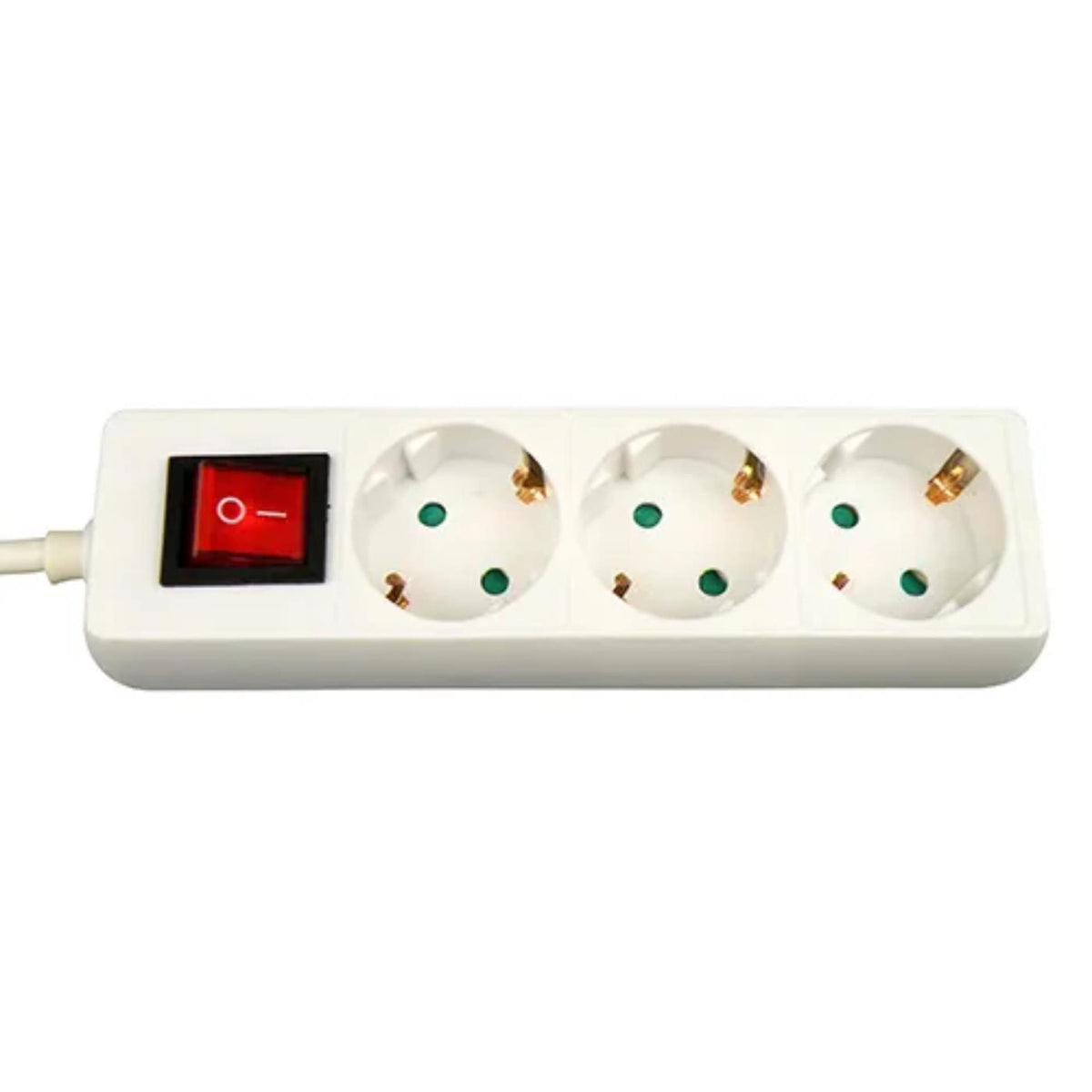 Regleta 3x 1,5m + ra con interruptor blanco