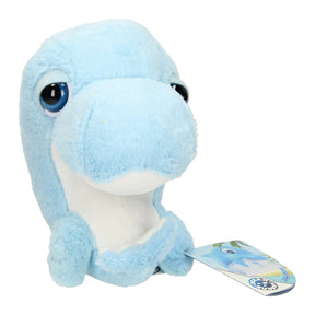 Peluche delfín de peluche con cabeza grande, 21 cm