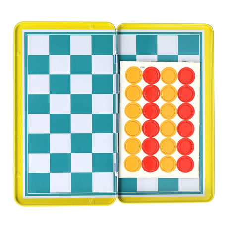 Introducción al juego de viaje magnético en damas enlatadas.