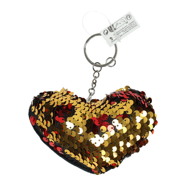 Llavero corazón con lentejuelas