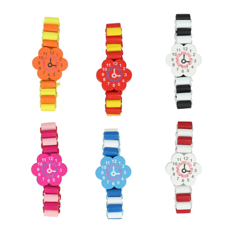 Flor de reloj de madera