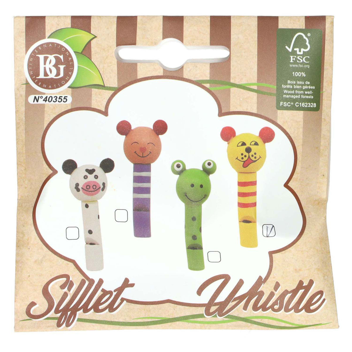 Silbato de madera para animales - 7 cm