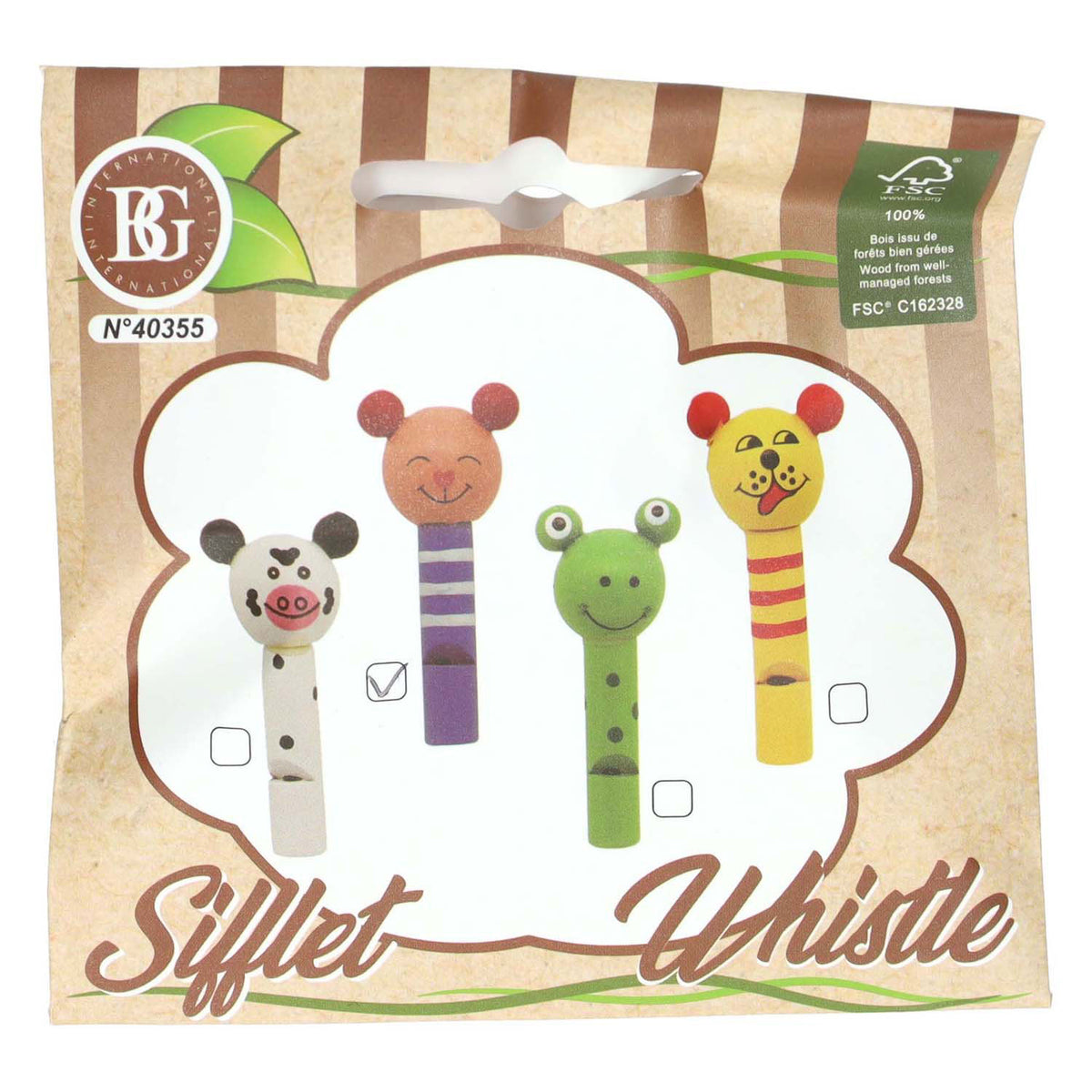 Silbato de madera para animales - 7 cm