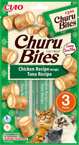 Inaba churu bites gato receta de pollo envolventes receta de atún