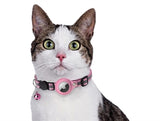 Collar croci gato con portaetiquetas rosa
