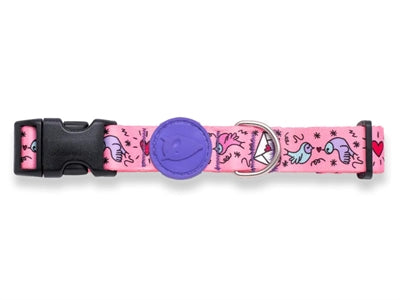 Collar para perros Morso reciclado dulce tweet rosa