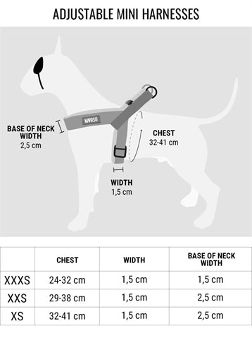 Arnés para perros mini Morso ajustable perro totalmente reciclado de metal marrón