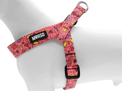 Morso mini arnés para perros ajustable reciclado rosa think pink