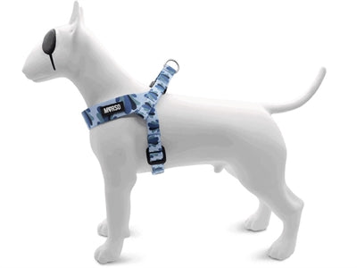 Morso mini arnés para perros ajustable reciclado azul salpicadura